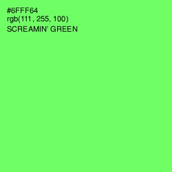 #6FFF64 - Screamin' Green Color Image